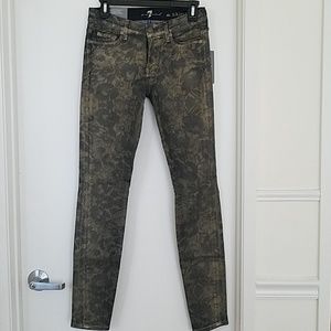 7 for all mankind gold print jean